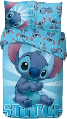 Productafbeelding van Lilo en Stitch dekbedovertrek Sky 140 x 200 cm - 65 x 65 cm