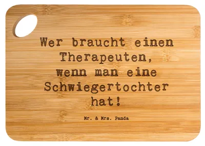 Produktbild von Mr. & Mrs. Panda holzschneidebrett Spruch Schwiegertochter Humor - Transparent - Geschenk, Familie, Konflikte, Brett, Schneidebrett, Geschenke für, Holzbrett, Beziehung