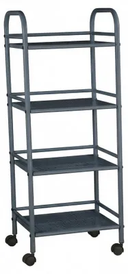 Immagine prodotto di Carrello Portavivande 4 Ripiani Ruote Cucina Mobile 40x32x75 cm.Colore:Nero