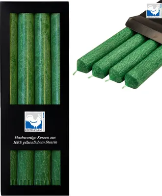 Produktbild von 4 Stearin Stabkerzen Dunkelgrün 250 x 22 mm Kerzenfarm Kerzen Candle Set