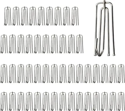 Produktbild von Gardinenhaken verstellbar, 20 Stück, Metall, schwarz, für Fensterdekoration