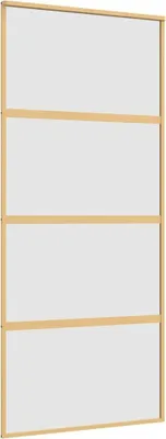 Produktbild von vidaXL Schiebetür Golden 90x205 cm Matt ESG-Glas und Aluminium