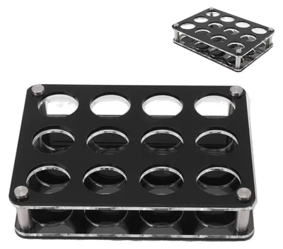 Acryl-Drinktablett, 12 Becherhalter, durchsichtig, für Gläser & Flaschen