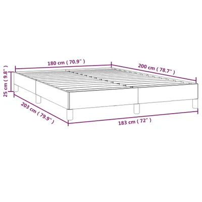 Image de vidaXL Cadre de lit sans matelas gris clair 180x200 cm velours