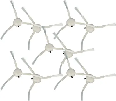 Produktbild von vhbw 10x Seitenbürste kompatibel mit Mova E30 Ultra Saugroboter - Reinigungsbürsten Set, weiß, 3-armig