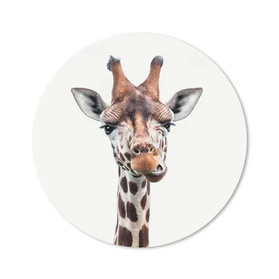 Produktbild von MuchoWow® Mauspad Mousepad Tiere - Porträt - Giraffe 30x30 cm - Mousepads - Maus Mat - Pad - Mausunterlage - Tischunterlage - Schreibtischmatten