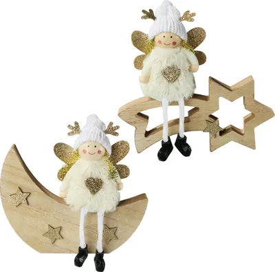 Produktbild von ohne Marke Figur Engel 2er-Set braun OneSize