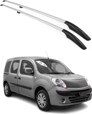 Image de Barres de toit longitudinales pour Renault Kangoo 2008-2021 L1 Aluminium Gris