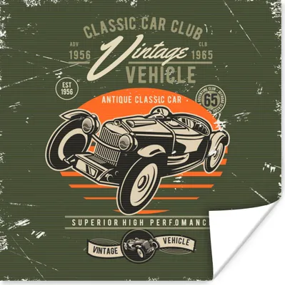 Produktbild von MuchoWow® Poster Oldtimer - Oldtimer - Auto 30x30 cm - Wandposter - Printing