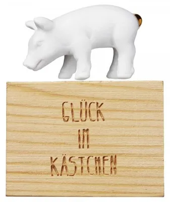 Produktbild von Räder Design Glückskästchen Glücksschwein to go Weiß (2-teilig)