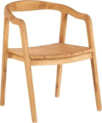 Produktbild von Terrazzistuhl aus Teakholz - Außenstuhl - Hochwertiger Design - 55 x 74 x 55 cm