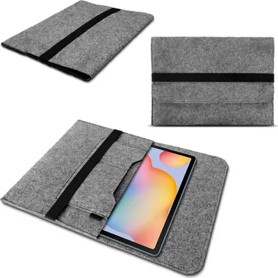 Produktbild von Tablet Tasche für Samsung Galaxy Tab S6 Lite Sleeve Hülle Filz Cover SchutzhülleFarbe:Grau