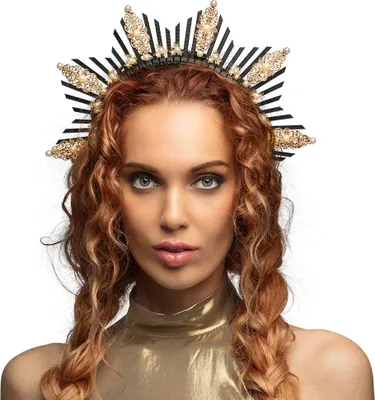 Produktbild von Diadem Halo Krone Astra Schwarz-Gold