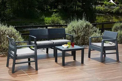 Image de Salon Jardin Kilimandjaro Anthracite Confort Et Design Pour Extérieur - Ipae Progarden
