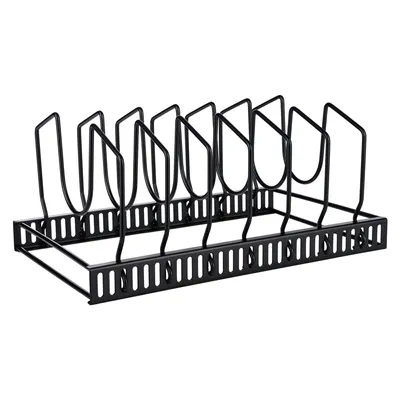 Produktbild von Deckel- und Tellerhalter, 6 Nischen Schwarz