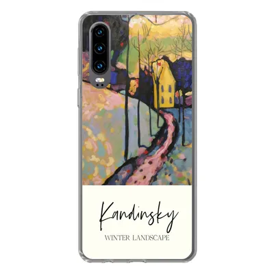 Produktbild von MuchoWow® Handyhülle Schutzhülle Hülle für Huawei P30 Winterlandschaft - Wassily Kandinsky Silikon Softcase Handy Hülle - Kartenbesitzer