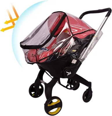 Productafbeelding van Regenhoes voor kinderwagen met zijventilatie