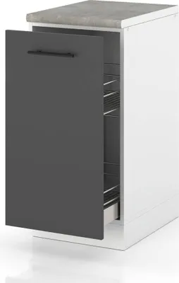 Zdjęcie produktu dla Szafka Kuchenna Stojąca Z Blatem Szafka Cargo 40Cm Spremium Szary Mat