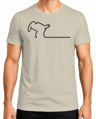 Produktbild von La Linea Balum Strichmännchen Osvaldo Cartoon Retro Cavandoli Herren T-Shirt, Natur, XL