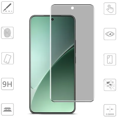 Immagine prodotto di Per Xiaomi 15 Pro / 15 Ultra 2x 4D Privacy Display Full Curved H9 Tempered Glass Film di protezione