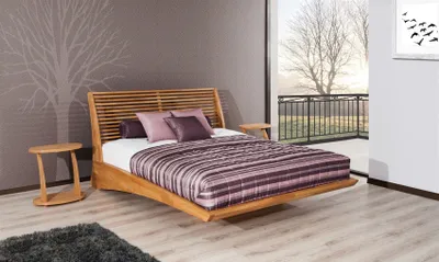 Produktbild von Massivholzbett Bett Schlafzimmerbett FRESNO Buche massiv 140x200 cm
