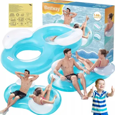 Produktbild von Bestway 43009 Aufblasbare Doppel-Lounge 188x117cm für 2 Personen