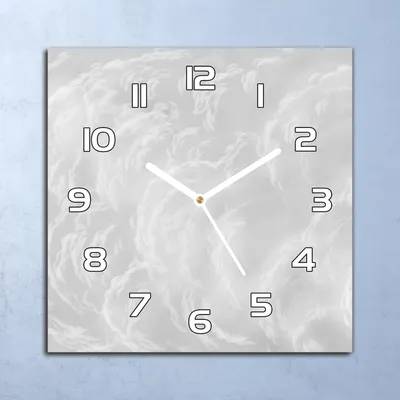 Produktbild von Deko Glasuhr Wanduhr 30x30 Bewölkter Himmel Quarz Küchenuhr Bürouhr