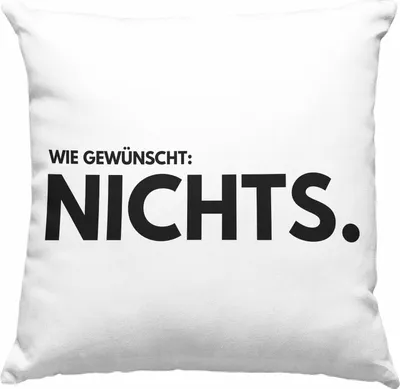 Produktbild von Trendation - Wie Gewünscht Nichts Deko-Kissen mit Füllung 40x40 Geschenk Geburtstag Lustige Geschenkidee Bruder Schwester Weihnachten (Grün)