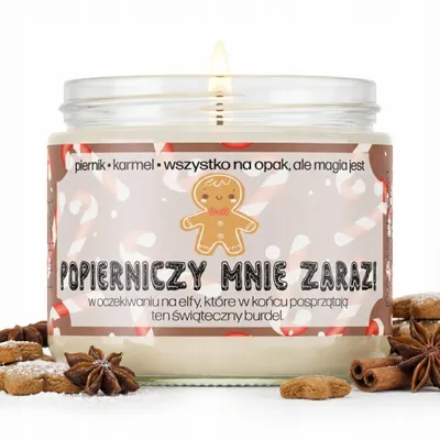 Obrázek produktu pro Sojová vonná svíčka Vánoční perníček a karamel