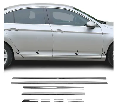 Image de Garniture Baguette de porte latérale pour VW Passat B8 Berline 2014-2025 chromé