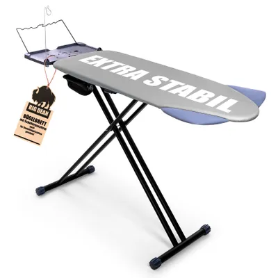 An ironing board is shown against a white background.
