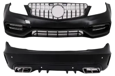 Produktbild von Bodykit für Mercedes C W204 07-15 Umbau auf W205 C63 Design Stoßstange Endrohre.