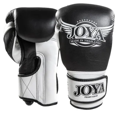 Produktbild von Joya Bangkok Kickboxhandschuhe Schwarz Weiß - Leder - 12 oz.