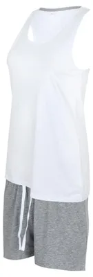Produktbild von Towel City - Schlafanzug mit Shorts für Damen, Viskose LT5282 (XL) (Weiß/Grau meliert)