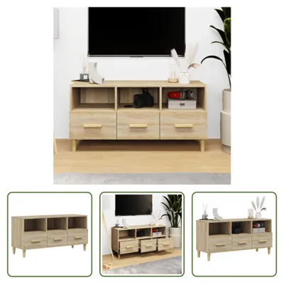 Produktbild von The Living Store TV-Schrank Sonoma-Eiche 102x36x50 cm Holzwerkstoff