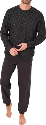 Obrázok produktu pre Pánske pyžamo s manžetami v elegantnom minimalistickom vzhľade - 12210110753 ; sivé , 56
