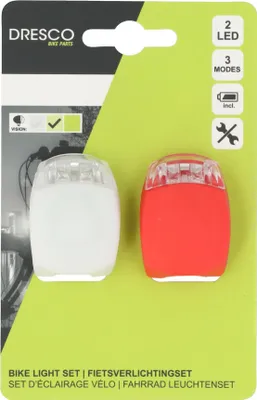 Immagine prodotto di Set di luci a LED a batteria Dresco in silicone, bianco e rosso