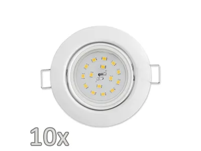 Produktbild von Einbauleuchten-Set McShine 10xRahmen 10xLED-Modul 5W 440lm 230V weiß