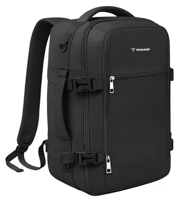 Image de Trizand 27657 Sac à dos de voyage pour l'avion 20 l, 40 x 25 x 20 cm, noir