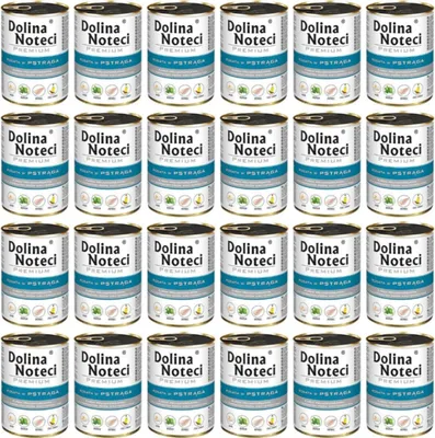 Produktbild von Dolina Noteci Premium Nassfutter für Hunde in Dosen mit Forelle Glutenfrei 24 x 400g