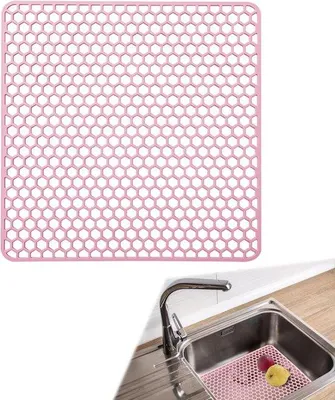 Obrázek produktu pro Silikonová podložka do dřezu – protiskluzová a tepelně odolná – 30,5 x 30,5 cm