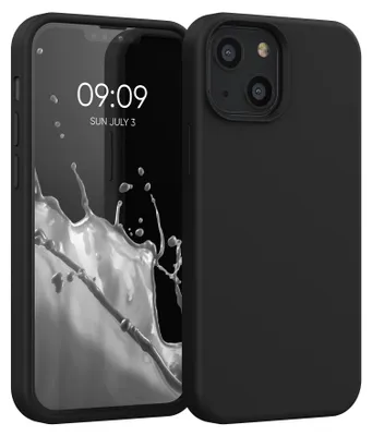 Produktbild von kwmobile Handyhülle für iPhone 13 mini Hülle, für iPhone 13 mini Case - Hülle Silikon - kabelloses Laden - Schwarz matt