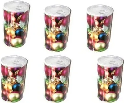 Produktbild von Geschenk - Dose zum Befüllen für Weihnachten Metall 15 x 8,3 cm Sie erhalten 6 Dosen
