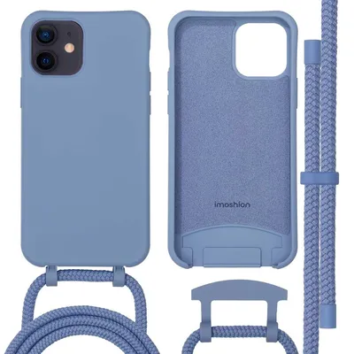 Immagine prodotto di Cover posteriore imoshion Color con catena rimovibile per cellulare e MagSafe iPhone 12 (Pro) - Ash Blue