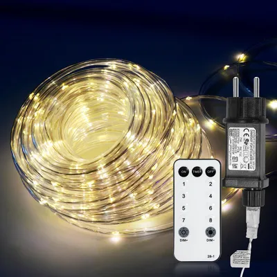 Produktbild von Izrielar 20m LED Lichtschlauch Außen Innen, Wasserfest LED Schlauch,Partylicht Dekobeleuchtung Weihnachten,WarmWeiß