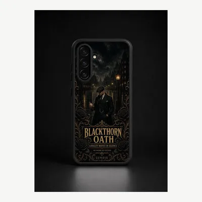 Productafbeelding van Samsung A26 hoesje, telefoonhoesje, beschermhoesje, case met zwartdornmotief – LUNØIR ©