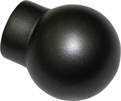 Produktbild von Gardinia Endkappe Ball schwarz-nickel Ø 16/19 mm 2 Stück