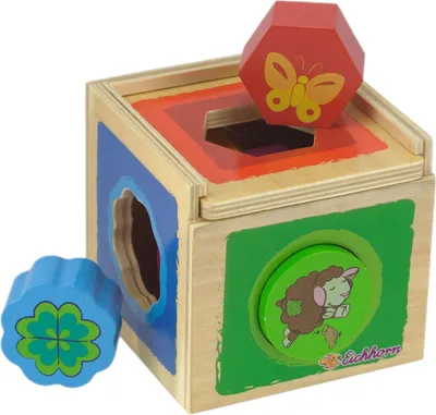 Produktbild von Eichhorn Holzsteckspiel Motorik Holz Steckbox ab einem Jahr