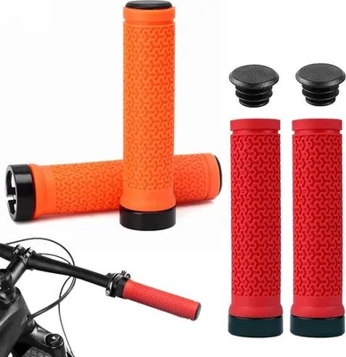 Productafbeelding van Famanu fietsgrepen: ergonomisch ontwerp, gemaakt van aluminiumlegering, verstelbaar en inklapbaar, met antislip rubberen coating