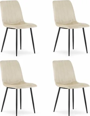 Obrázek produktu pro Židle LAVA - chladný béžový samet x 4
